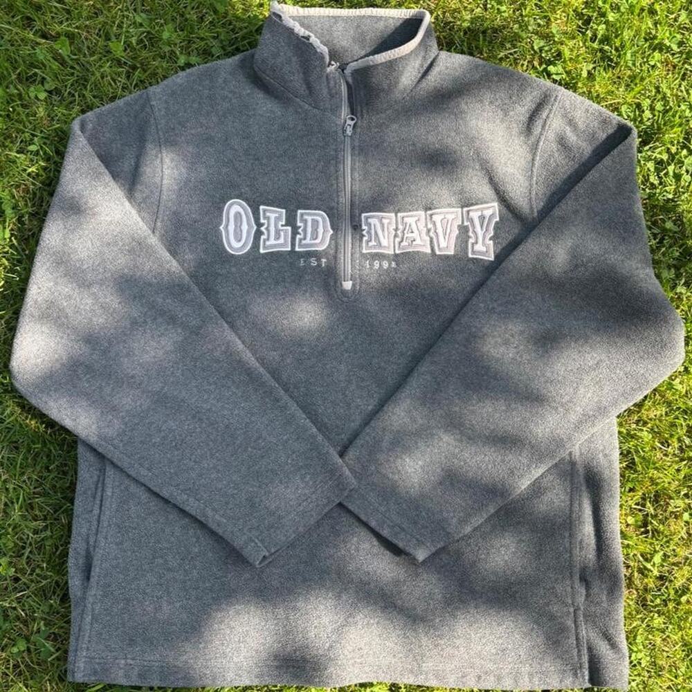 Grey old navy quarter zip